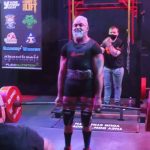 Liam Beville with his record deadlift of 285kg