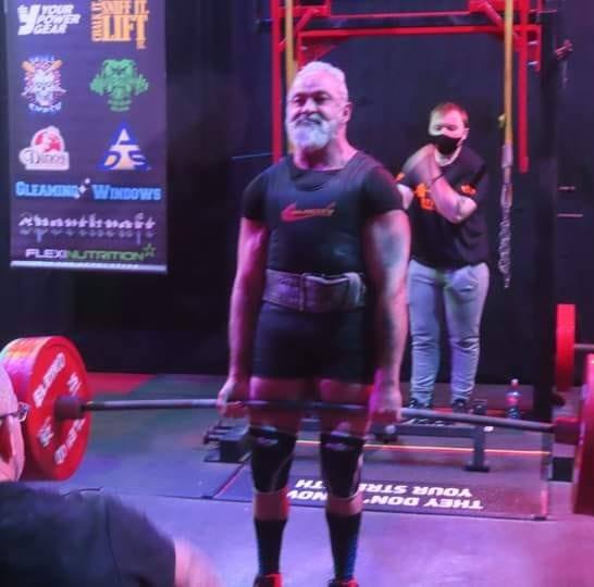 Liam Beville with his record deadlift of 285kg